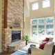Stone Fireplace and Pool Sterling Brook Custom Homes