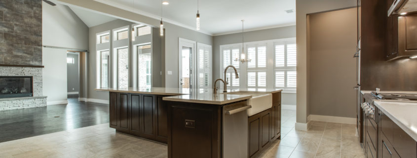 Highland Oaks Kitchen and Living | Sterling Brook Custom Homes | DFW Custom Home Builder